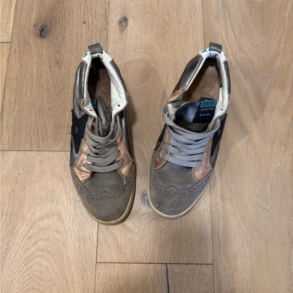 Free People Gray and Black High-Top Sneakers